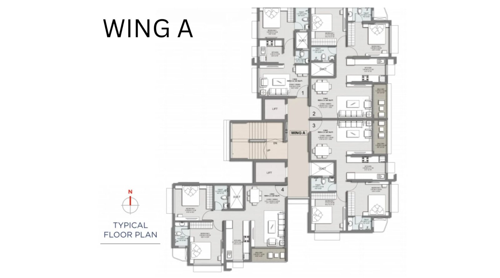 Vighnaharta-Infinity-A Wing-Typical-Floor-Plan